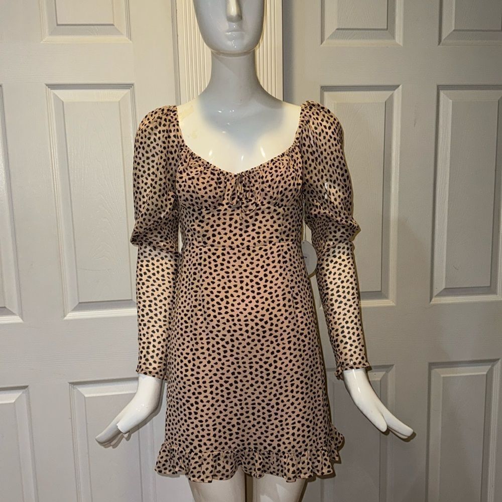 Urban Outfitters Kiss the sky  printed long sleeve mini dress